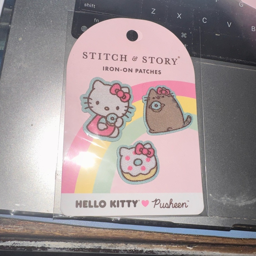 Pusheen x Hello Kitty Iron-On Patch Set Brand New